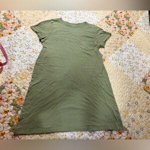 Time and Tru Olive Green T-Shirt Dress